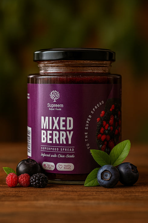 Supreem Super Foods Apple Cinnamon + Mixed Berry Spreads