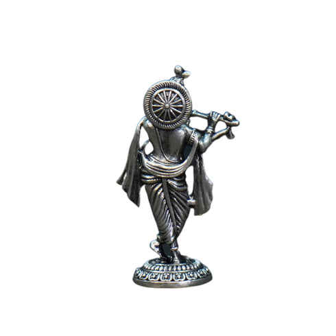 Pure Silver Antique Krishna Standing 8.24G By Mahita Collections
