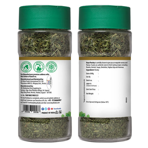 Keya Parsley Seasoning for Meats Soups Sauces Vegetables and Beverages Rich in Antioxidants & Supports Digestion No Artificial Flavours or Colours