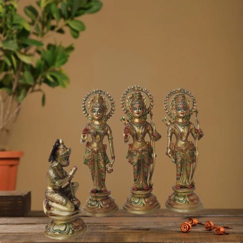 Brass Ram Darbar God Idol Statue 2.5Kg