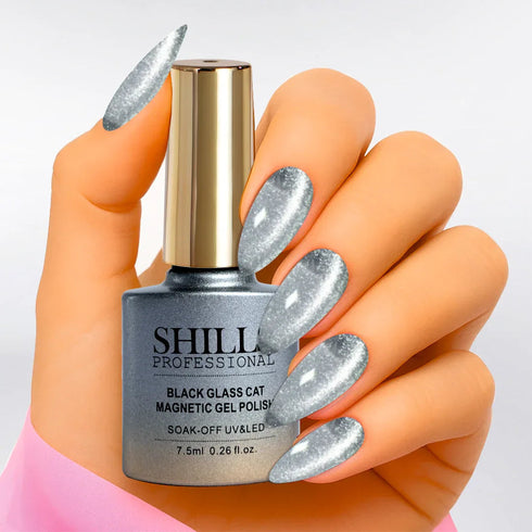 Shills Professional Black Glass Cat Magnetic Gel Polish