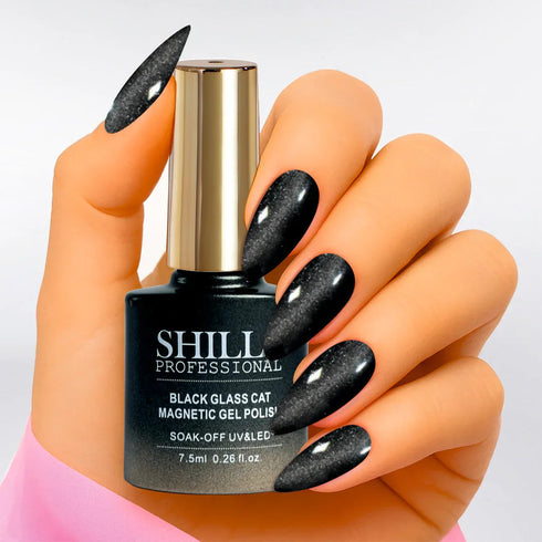 Shills Professional Black Glass Cat Magnetic Gel Polish