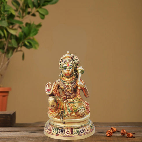 Brass Standing Hanuman Ji Statue 8.56Kg