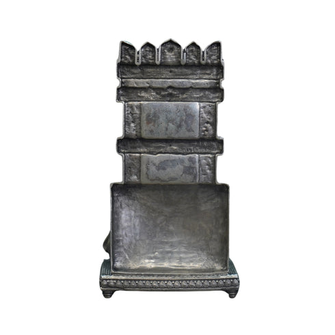 Pure Silver Antique Raghavedra Swamy With Frame 77.94G By Mahita Collections