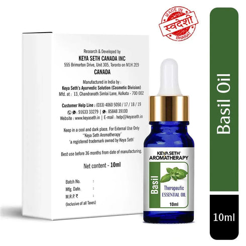 Keya Seth Aromatherapy Basil Essential Oil