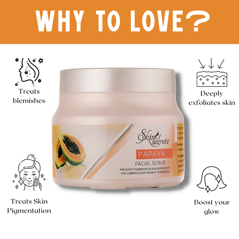 Skin Secrets Papaya Facial Scrub with Papaya Extract