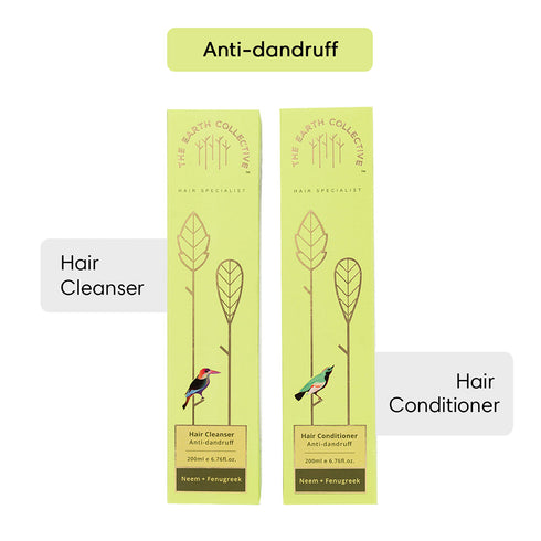 Theearthcollective in Combo Pack Anti Dandruff Hair Cleanser & Conditioner Pack