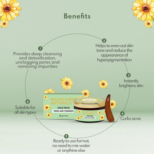 Wildflower Naturals Neem & Turmeric Face Pack