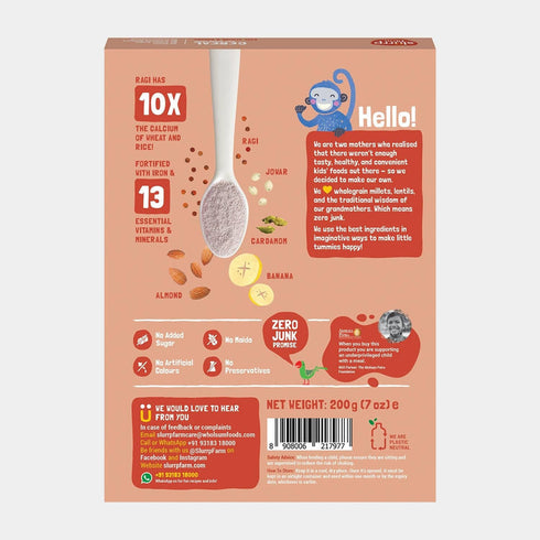 Slurrp Farm Ragi, Almond and Banana Cereal