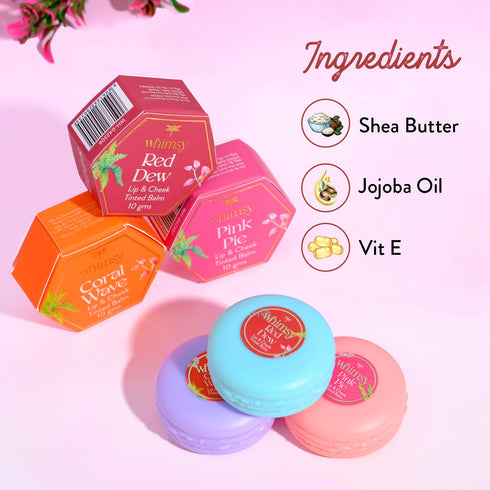 Whimsy Beauty Combo of 3 Lip & Cheek Tints
