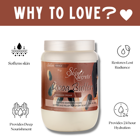 Skin Secrets Cocoa Butter Massage Cream with Cocoa Powder