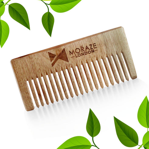 Moraze Cosmetics Neem Wood Comb Brown