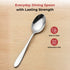 Vinod Florence Stainless Steel Dessert Spoon Set of 12 Piece Heavy Gauge Steel Mirror Finish Rust Free Tough Strong and Durable
