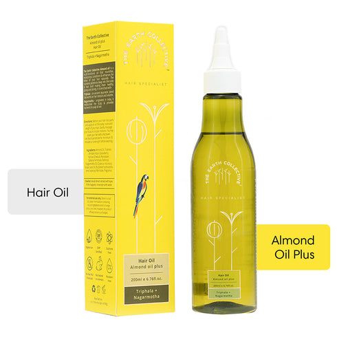Theearthcollective in Almond Oil Plus Hair Oil For Dry & Rough Hair Triphala & Nagarmotha