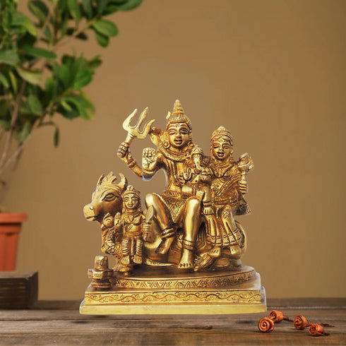 Brass Shiv Parivar God Idol Statue | Shiv Family idol 2Kg