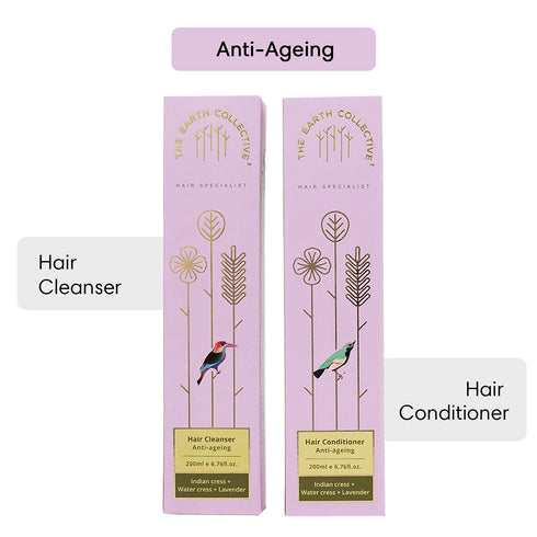 Theearthcollective in Combo Pack Anti Ageing Hair Cleanser & Conditioner Pack