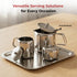 Vinod Stainless Steel 3 Piece Large Tea Set 1000 ml Tea Pot 250 ml Milk Pot 250 ml Sugar Pot Highest Grade Steel Mirror Finish Dishwasher Safe