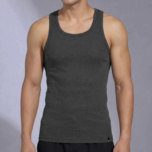 XYXX Nova Round Neck Racer Back Vest Graphite Grey