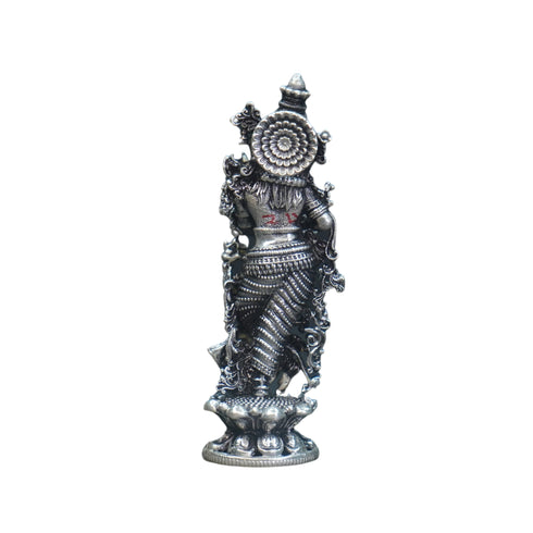 Pure Silver Antique Radha Idol Standing 33.82G By Mahita Collections