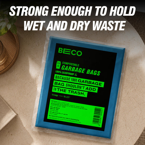 BECO Compostable Garbage Bags medium Blue