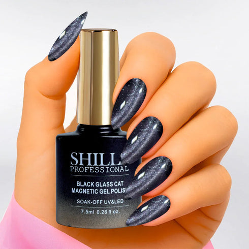 Shills Professional Black Glass Cat Magnetic Gel Polish
