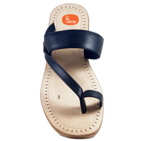Vhaanfootwear Single wadi Gandhi Design soft leather Kolhapuri chappal for men