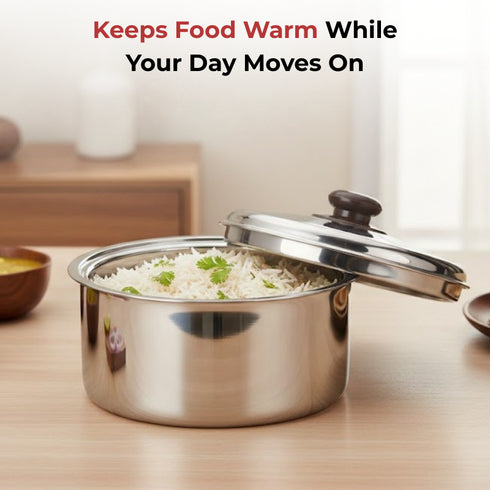 Vinod Stainless Steel Hot Pot 1500 ml with Highest Grade Stainless Steel Insulated Design Mirror Finish Rust Free and Dishwasher Safe