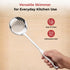 Vinod Stainless Steel Queens Skimmer Slotted Spoon Set of 2 38.5 cm Highest Grade Stainless Steel Rust Free Dishwasher Safe No 2