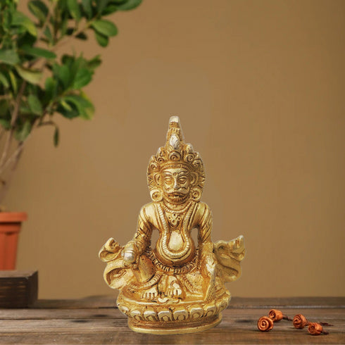 Brass Kuber Ji God Idol Statue 0.375Kg