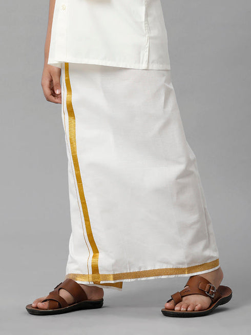 Ramraj Cotton Boys Readymade Single Layer Cream Dhoti