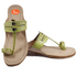 Vhaanfootwear Pastel Green Ladies Color Kolhapuri