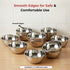 Vinod Stainless Steel Maharaja Bowl Set of 12 Pieces 150 ml Highest Grade Steel Durable and Strong Dishwasher Safe and Rust Free