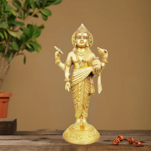 Brass Dhanvantri Idol 4.315Kg