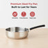 Vinod DONIV Stainless Steel Sandwich Bottom Solitaire Fry Pan 22 cms Induction Friendly Capacity 2.2 Liter