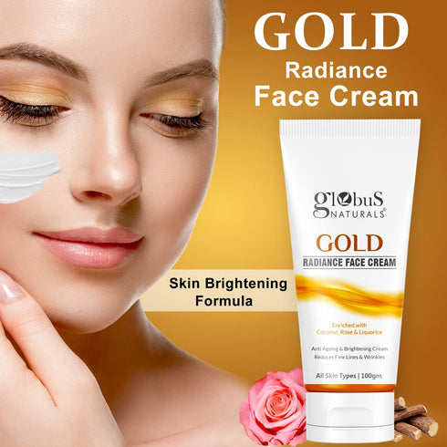 Globus Naturals Gold Radiance Anti Ageing & Brightening Face Cream s