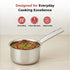 Vinod Claro Heavy Gauge Stainless Steel Sauce Pan Plain 1.5 mm Capacity 1600 ml