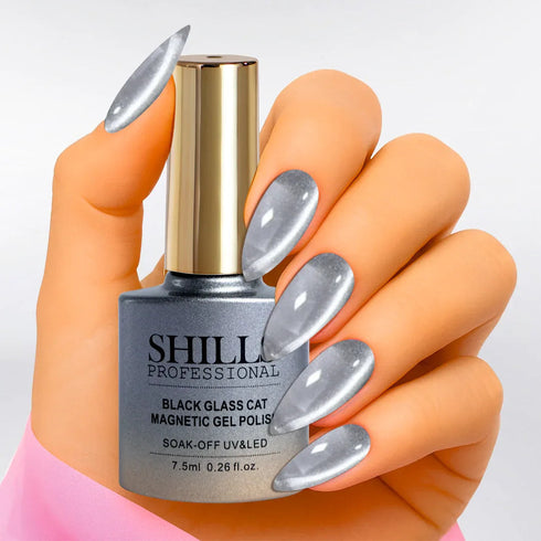 Shills Professional Black Glass Cat Magnetic Gel Polish