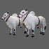 Large Fiber Ongole Bull Pair - Table Decoration Figurines