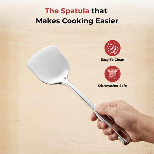 Vinod Stainless Steel Queens Palta Spatula Heavy Gauge Steel Easy to Clean Dishwasher Safe Rust Free No 1