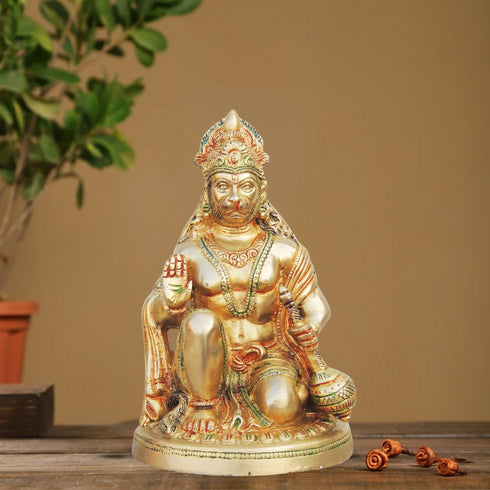 Brass Hanuman Ji Statue 3.47Kg