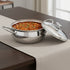 Vinod Stainless Steel Milano Plain Serving Casserole with Steel Lid and Side Handles 1630 ml Highest grade Stainless Steel Tough and Strong