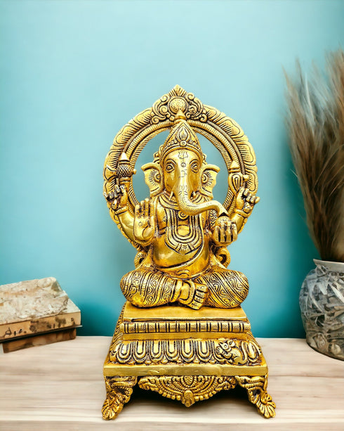Tamas Brass Bhagwan Ganesh/Ganpati Murti Home Decor Statue/Idol