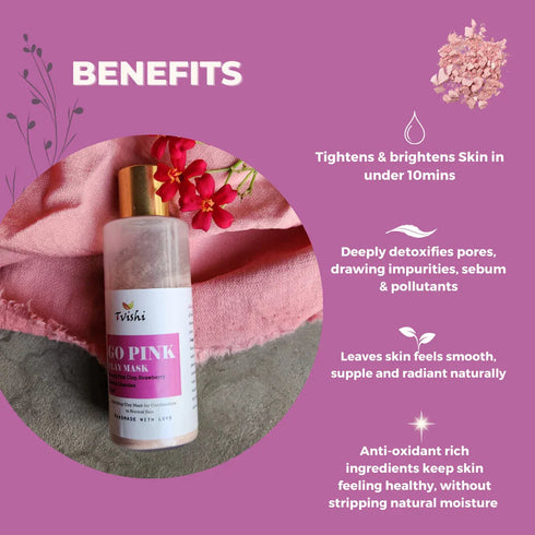 Tvishi Skincare Go Pink Clay Mask