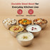Vinod Stainless Steel Two Tone Bowl Set of 6 Pieces 200 ml Highest Grade Steel Tough and Strong Rust Free and Dishwasher Safe