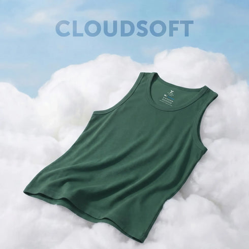 XYXX Ace Modal-Cotton Vest Forest Green