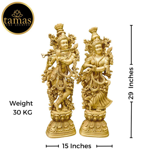 Tamas Brass Pair of Radha Krishna Idol