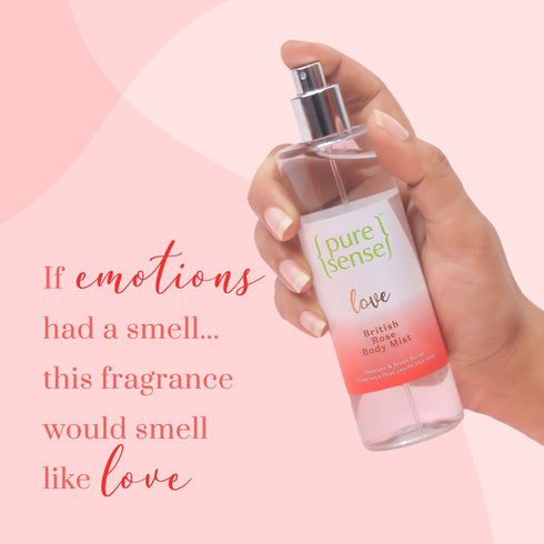 PureSense Love British Rose Body Mist | From the makers of Parachute Advansed
