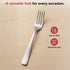 Vinod Aero Stainless Steel Dinner Fork Set of 12 Piece Heavy Gauge Steel Mirror Finish Rust Free Tough Strong and Durable