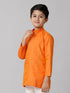 Ramraj Cotton Boys Fantastic Kurtha Full Sleeves Orange FS3