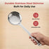 Vinod Stainless Steel Cooking Skimmer Steel Jharni Jhara Set of 2 27 cm Highest Grade Stainless Steel Mirror Finish Rust Free No 3